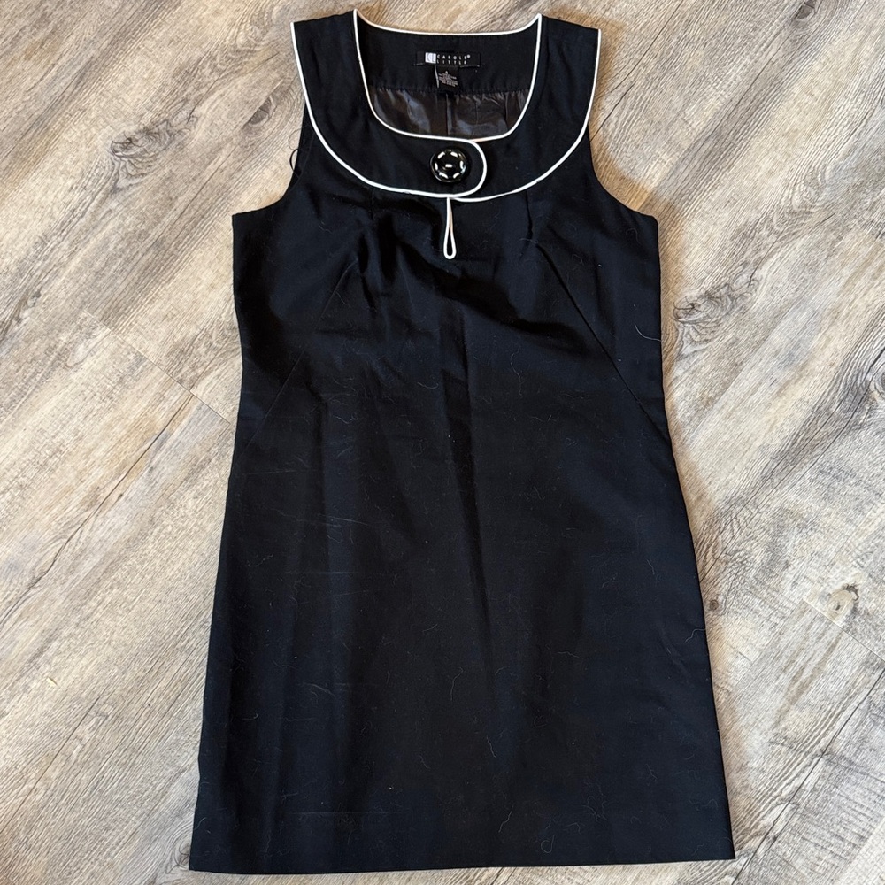 Carole Little Black Mini Dress with White Trim